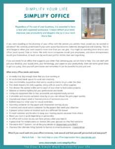 Clear & Simple, Simplify Your Life, Simplify Your Office, Marla Dee, Kate Fehr