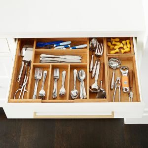Clear & Simple, SEE IT. MAP IT. DO IT., Organize Your Kitchen, Organize Your Pantry, Container Store, Bamboo Drawer Organizer